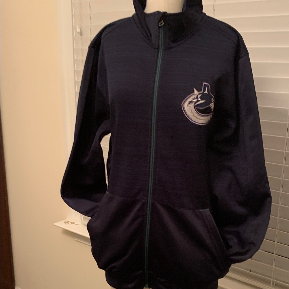 Vancouver Canucks Navy Blue Zip-Up Jacket